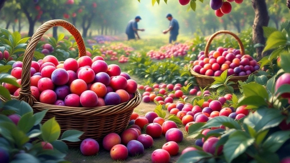 صادرات المبيعات الرئيسية وصادرات البرقوق